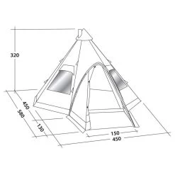 Robens Kiowa 10 Person Tipi Tent -Vango Camp Essentials go 044108 e